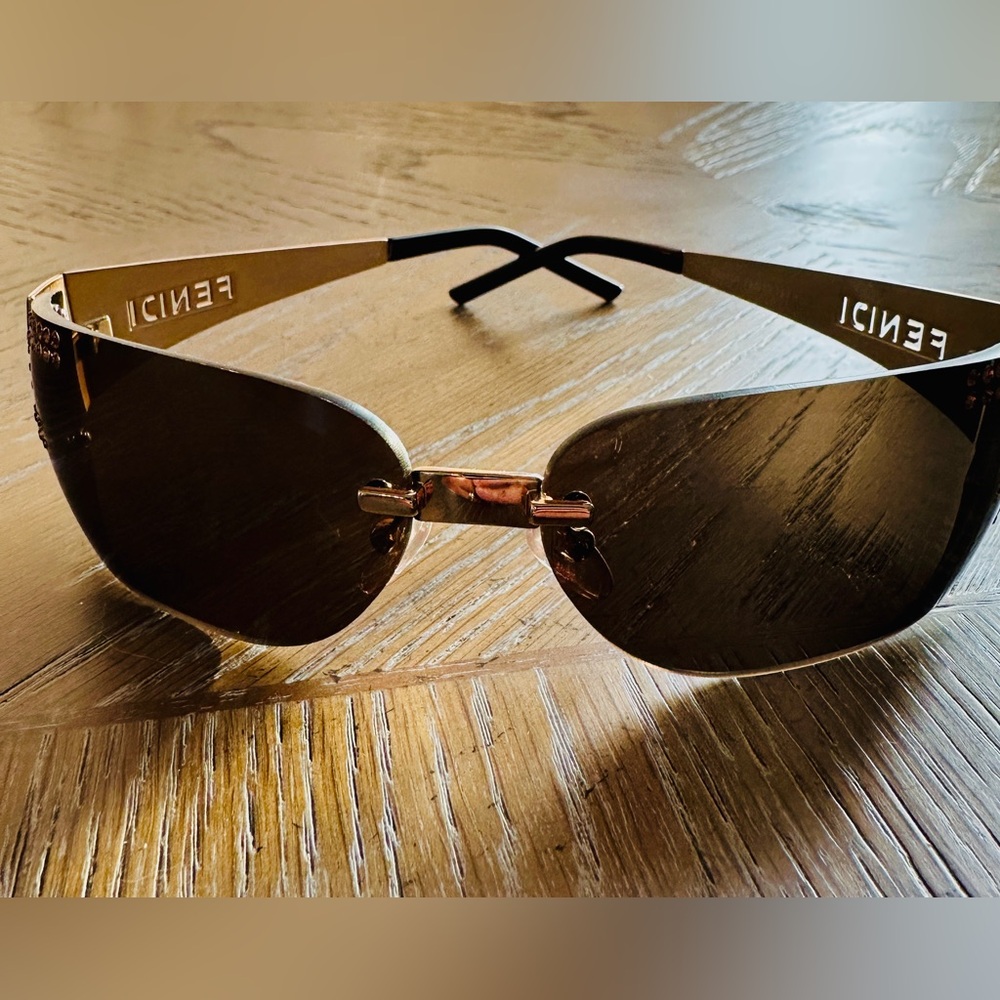 Fendi FF Strass Rimless Sunnies